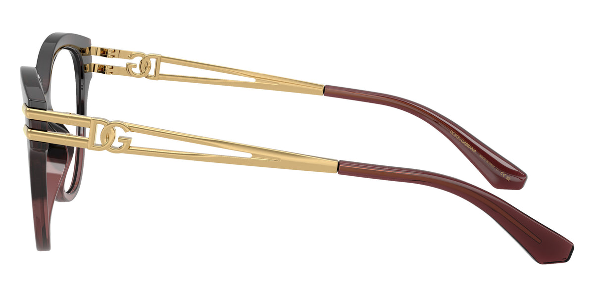 DOLCE&GABBANA DG5116 3493 52 - Burgundy Havana Gradient / Clear Blue Light Filter #id:dg51163493_s:108110