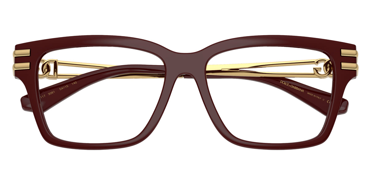DOLCE&GABBANA DG5117 3091 52 - Bordeaux / Clear Blue Light Filter #id:dg51173091_s:100120