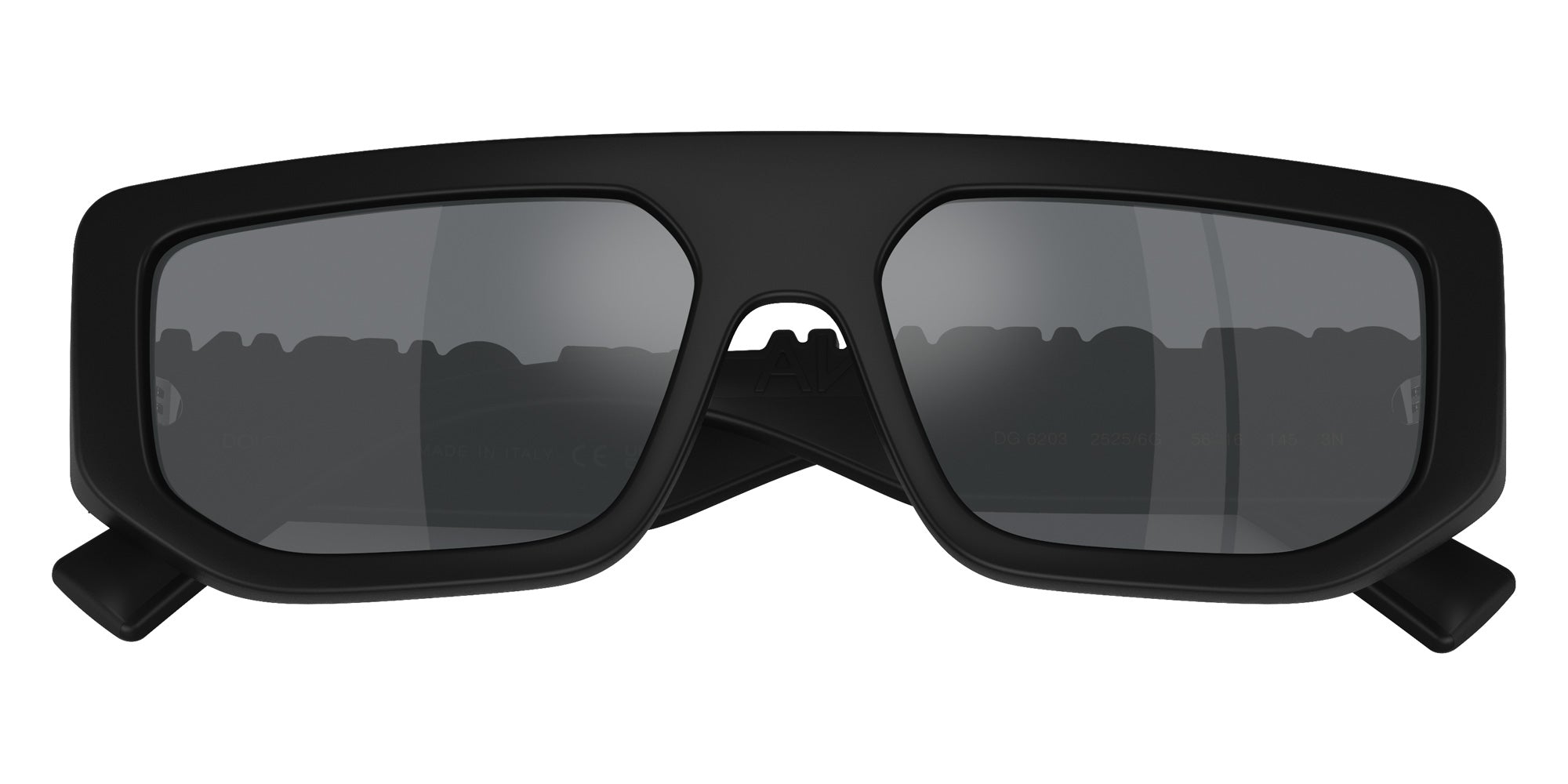 DOLCE & GABBANA DG6203 25256G 56 - Matte Black / Light Gray Mirrored Black #id:dg620325256g_s:100120