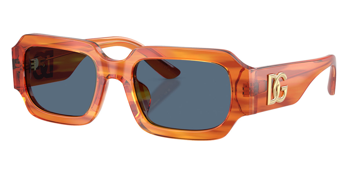 DOLCE&GABBANA DX4011 348380 48 - Transparent Camel/Striped Ginger / Dark Blue #id:dx4011348380_s:104105