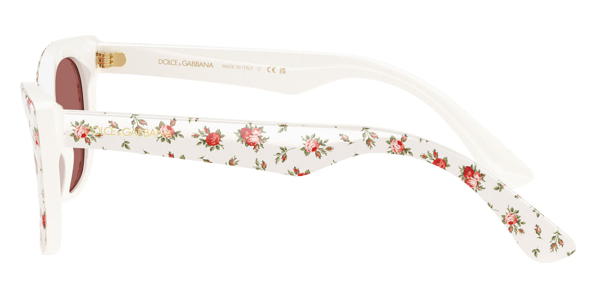 DOLCE&GABBANA DX4427 348769 49 - Print White Roses / Dark Violet #id:dx4427348769_s:100110