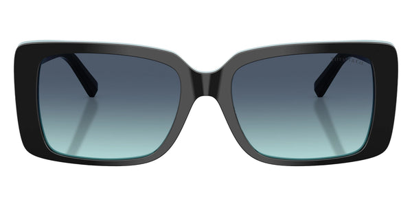 Black on Tiffany Blue / Azure Gradient Blue / 55-17-140