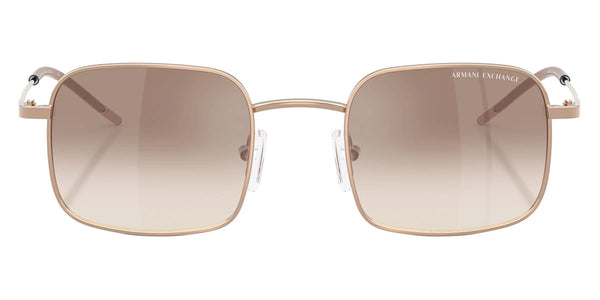 Shiny Rose Gold / Clear Gradient Brown Mirrored Silver / 46-21-140