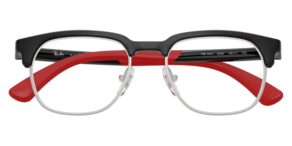 Ray-Ban RY1641 3928 46 - Black on Silver on Rubber Red