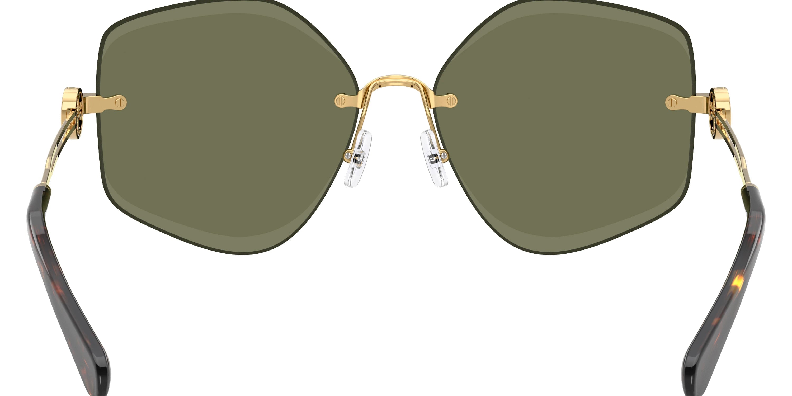 Tory Burch TY6111 334371 58 - Shiny Gold / Dark Green