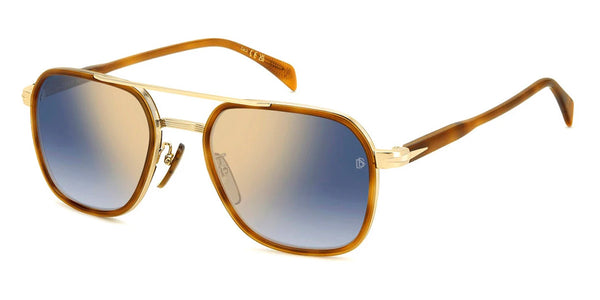 Brown Havana Gold / Blue Shaded Gold Mirrored / 54-20-145