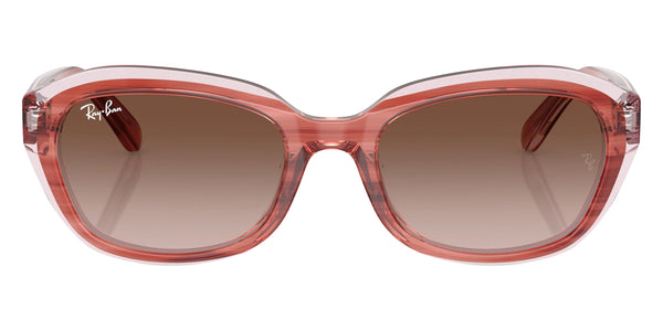 Striped Pink on Transparent Pink / Gradient Brown / 48-17-130