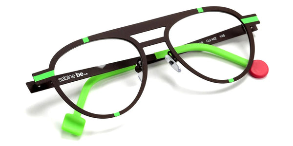 Satin Dark Chocolate/Satin Neon Green / 52-19-145