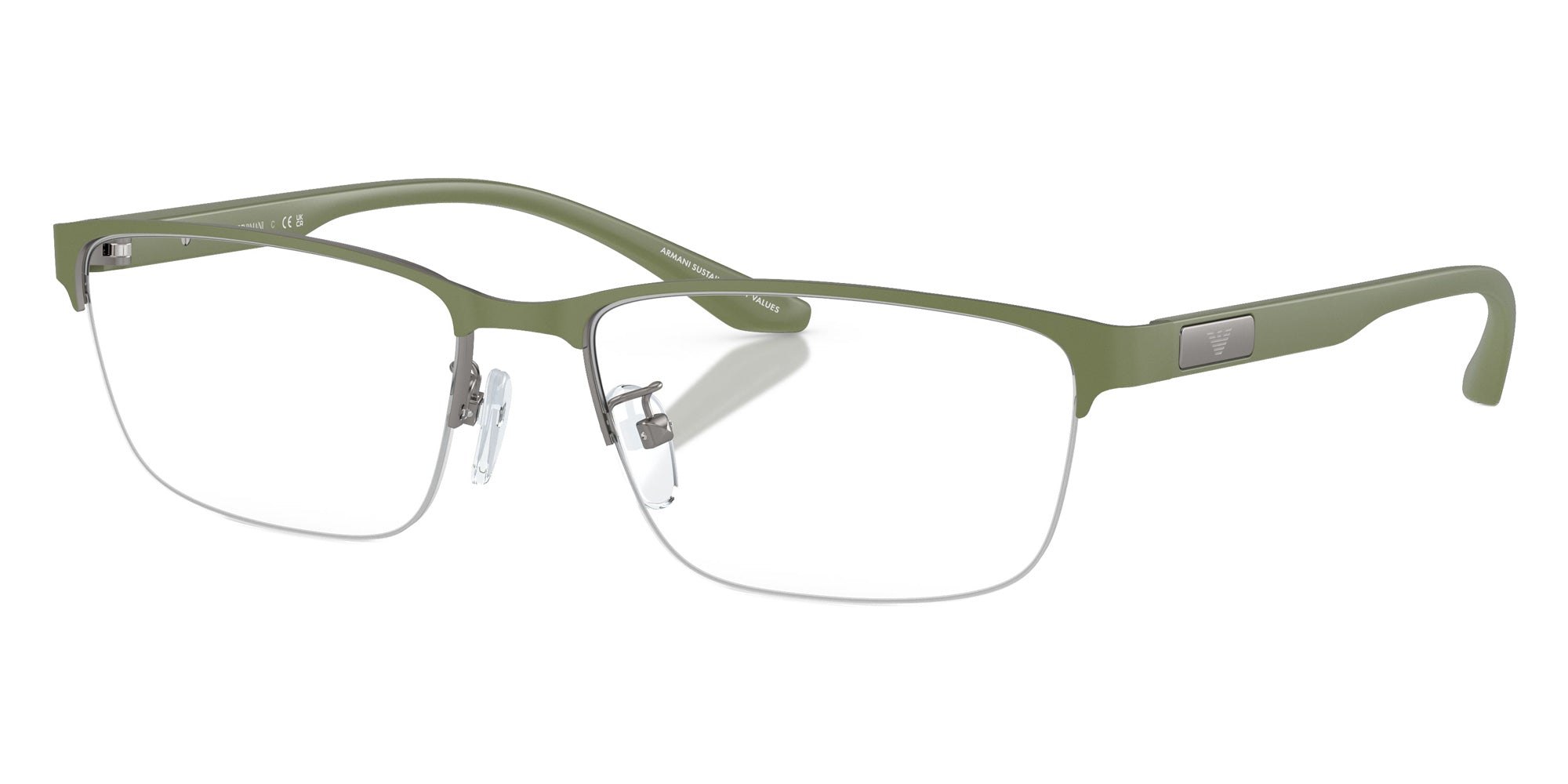 EMPORIO ARMANI EA1147 3367 57 - Matte Gunmetal/Sage Green #id:ea11473367_s:100105