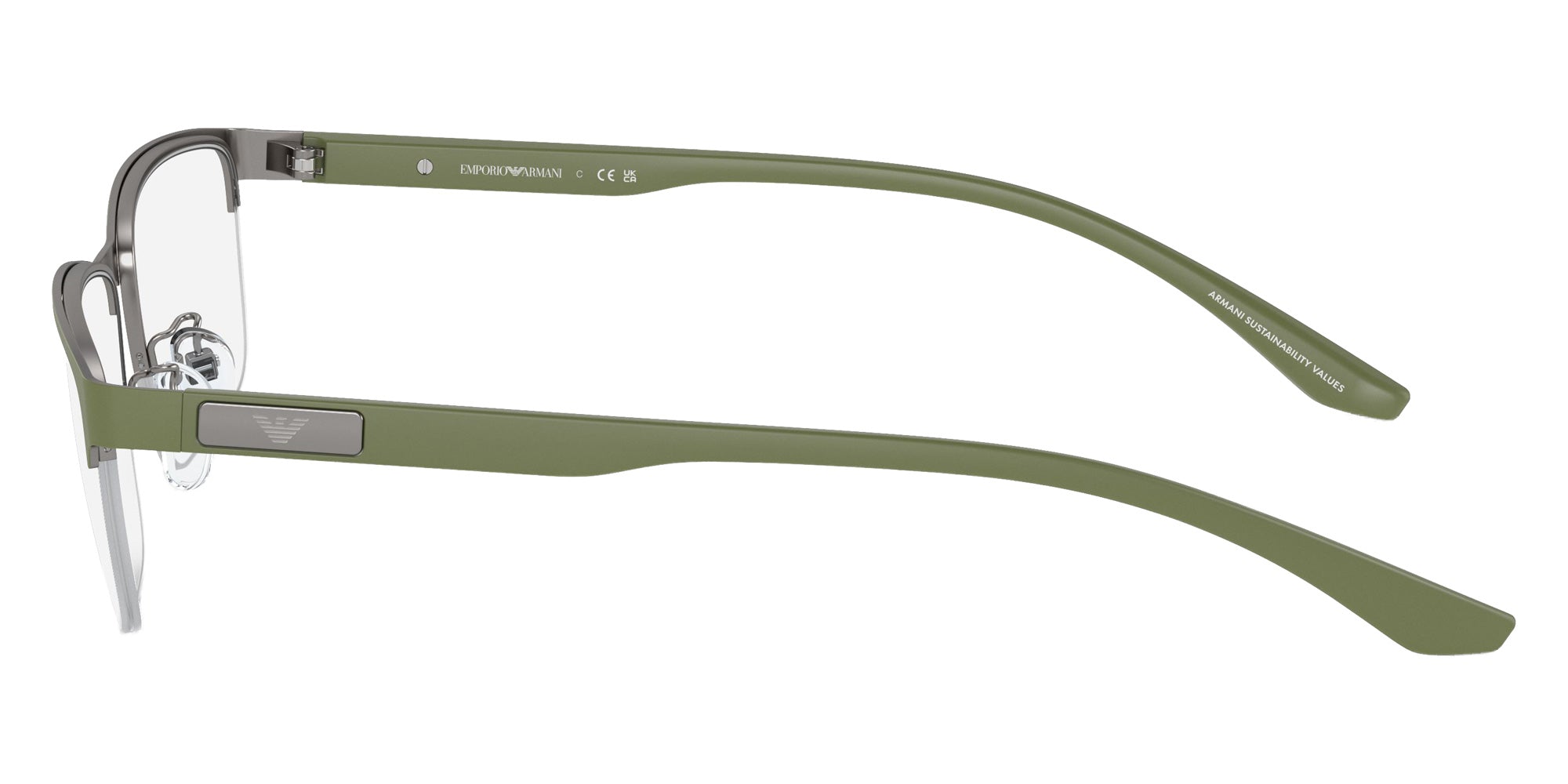 EMPORIO ARMANI EA1147 3367 57 - Matte Gunmetal/Sage Green #id:ea11473367_s:100110