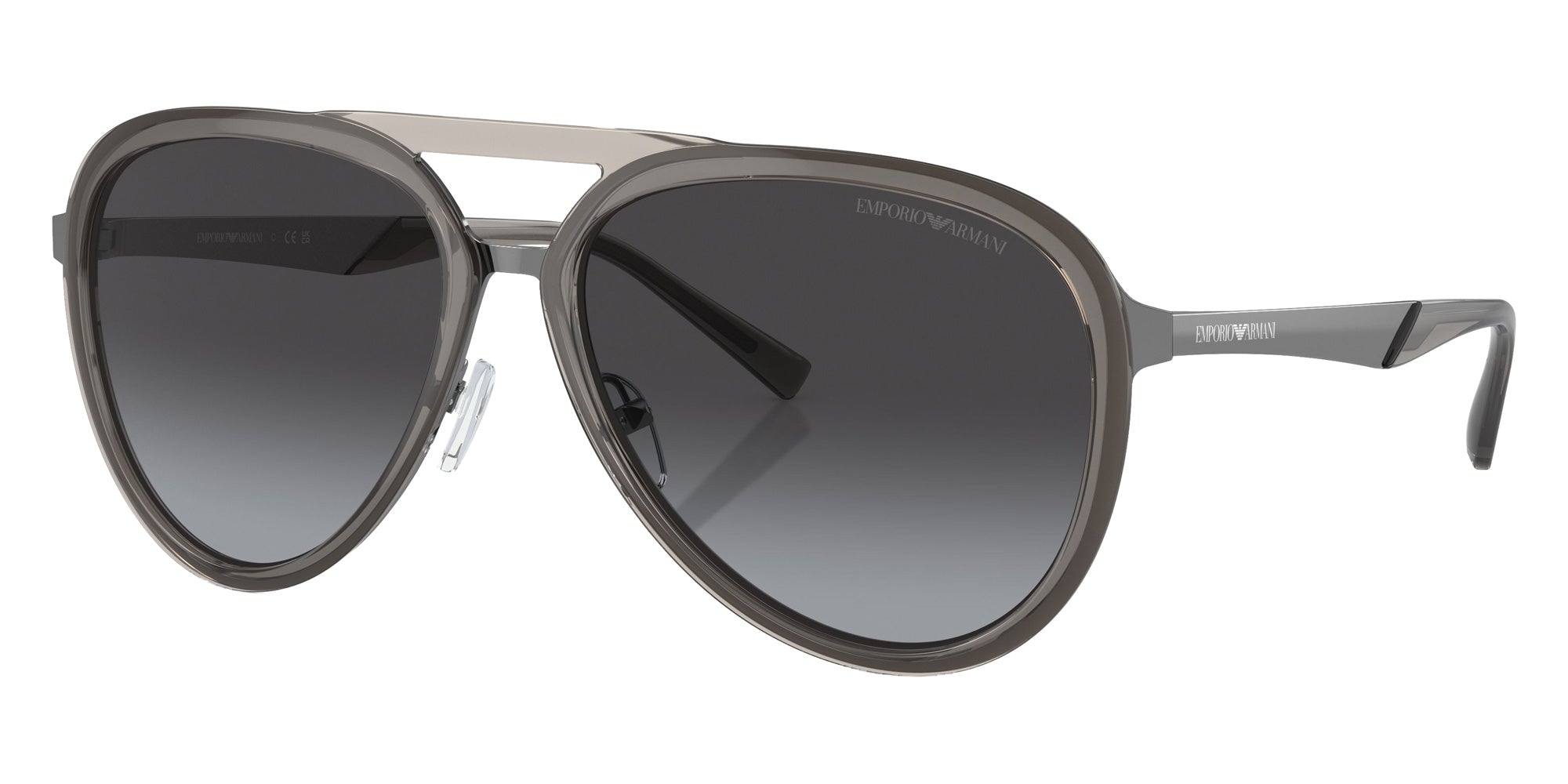EMPORIO ARMANI EA2145 33578G 59 - Shiny Transparent Smoke / Gradient Gray #id:ea214533578g_s:100105