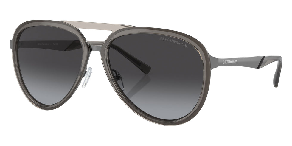 EMPORIO ARMANI EA2145 33578G 59 - Shiny Transparent Smoke / Gradient Gray #id:ea214533578g_s:100105