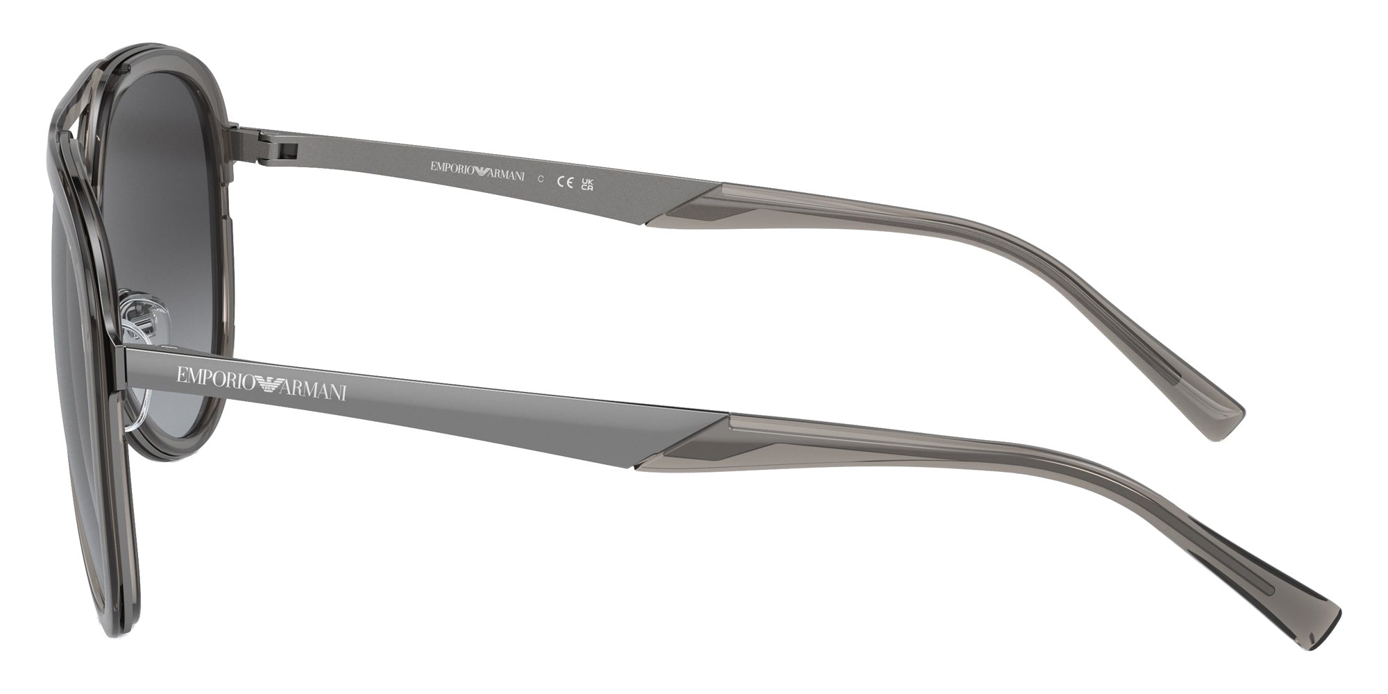 EMPORIO ARMANI EA2145 33578G 59 - Shiny Transparent Smoke / Gradient Gray #id:ea214533578g_s:100110