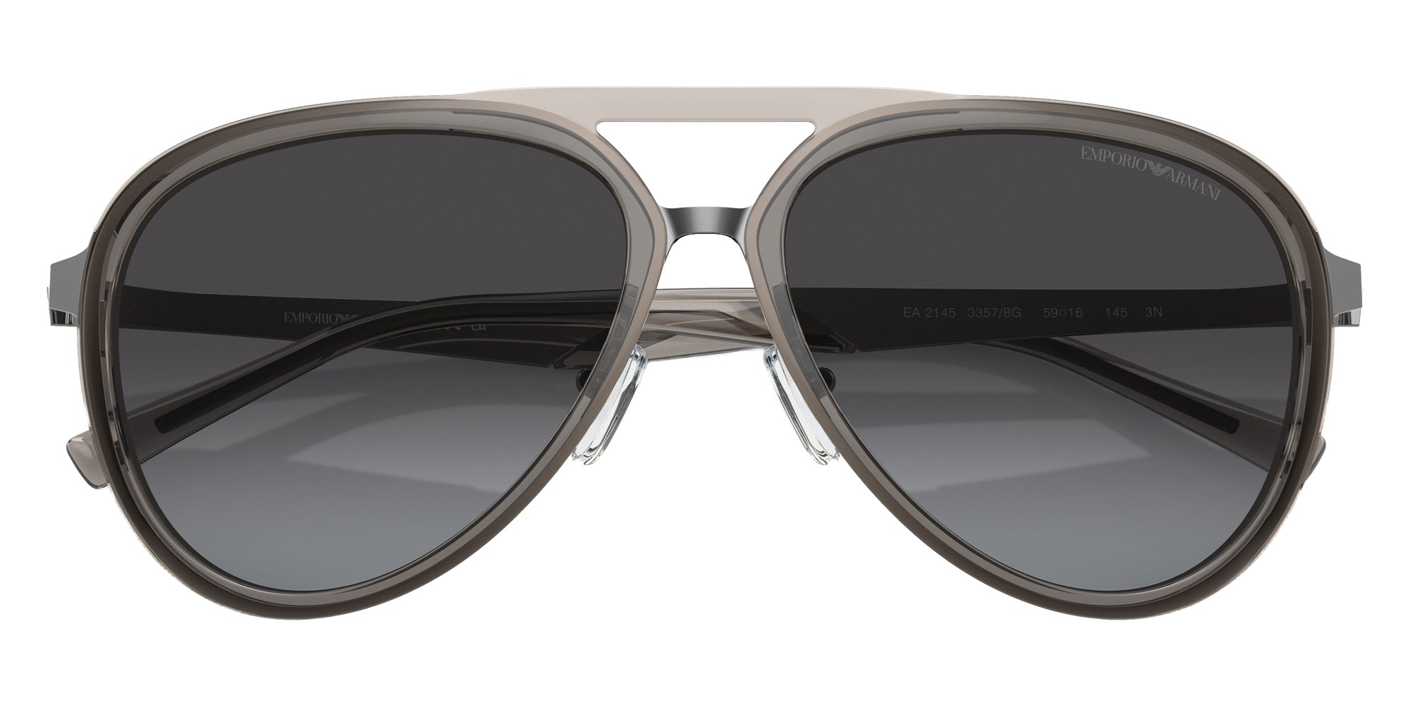EMPORIO ARMANI EA2145 33578G 59 - Shiny Transparent Smoke / Gradient Gray #id:ea214533578g_s:100120