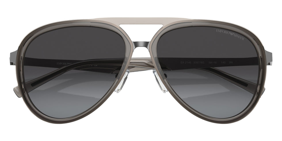 EMPORIO ARMANI EA2145 33578G 59 - Shiny Transparent Smoke / Gradient Gray #id:ea214533578g_s:100120
