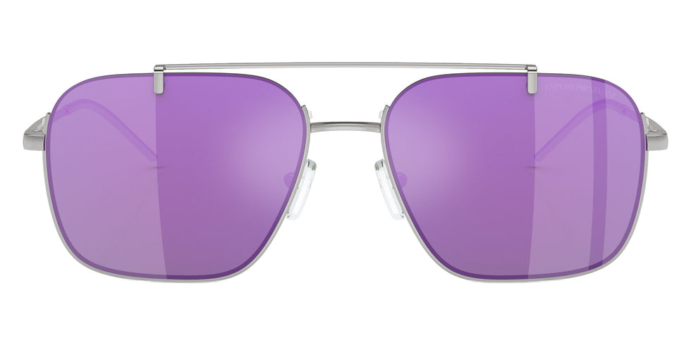 EMPORIO ARMANI EA2150 30154V 57 - Shiny Silver / Gray Mirrored Violet #id:ea215030154v_s:100100