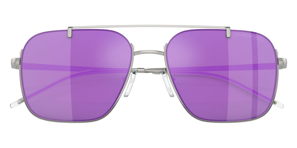 EMPORIO ARMANI EA2150 30154V 57 - Shiny Silver / Gray Mirrored Violet #id:ea215030154v_s:100120