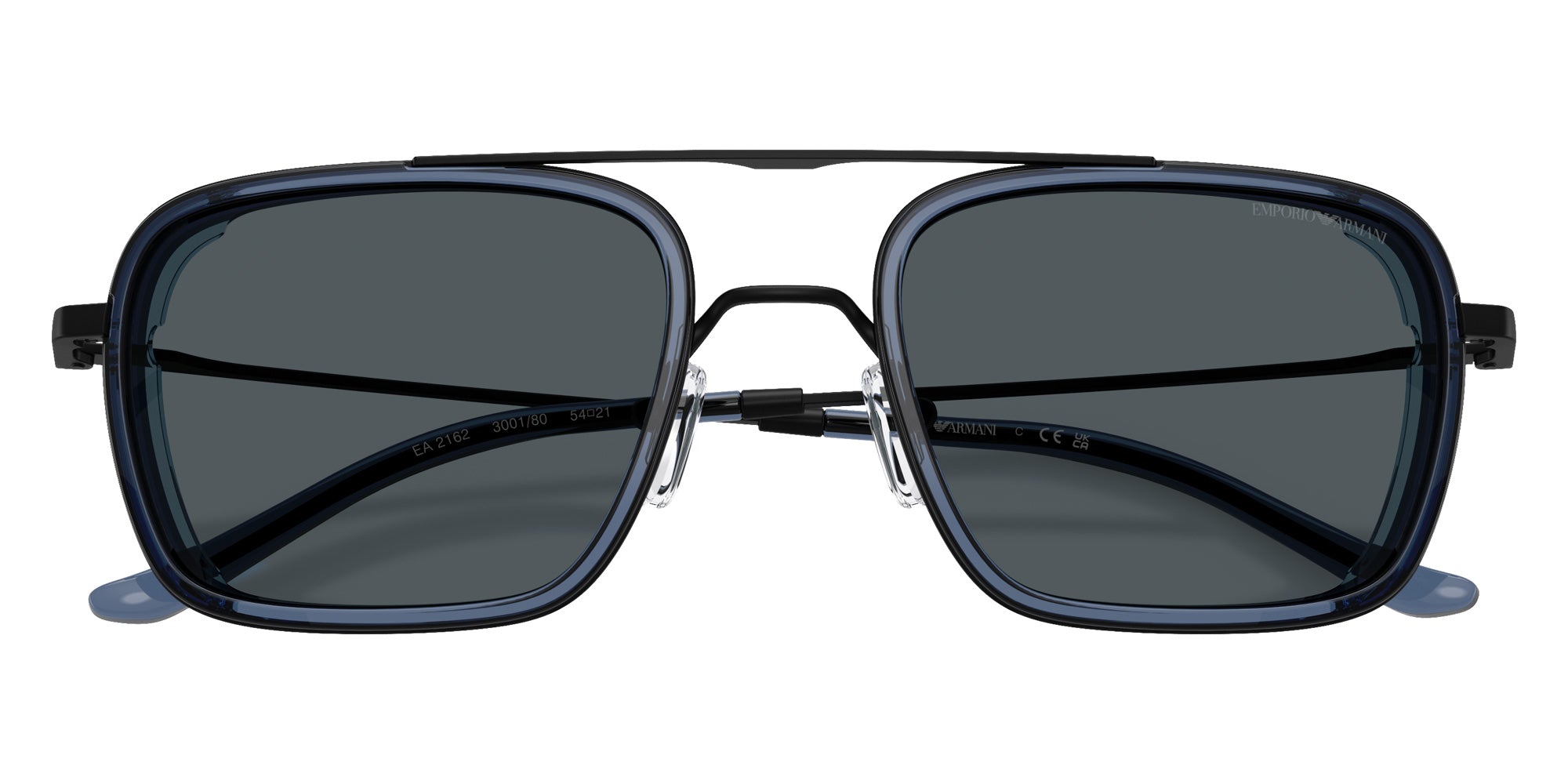 EMPORIO ARMANI EA2162 300180 54 - Matte Black / Blue #id:ea2162300180_s:100120