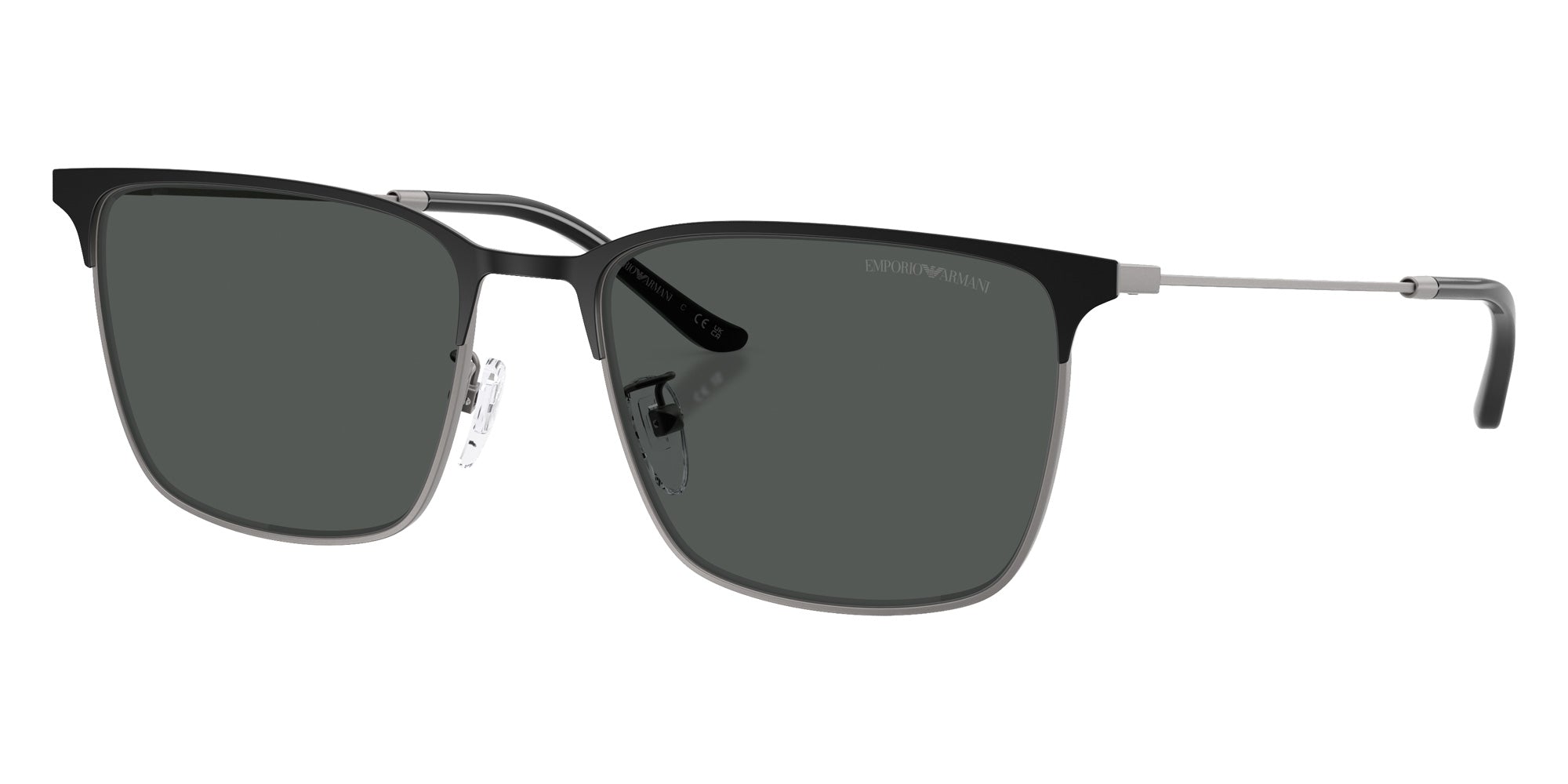 EMPORIO ARMANI EA2164D 300187 57 - Matte Gunmetal/Black / Dark Gray #id:ea2164d300187_s:100105