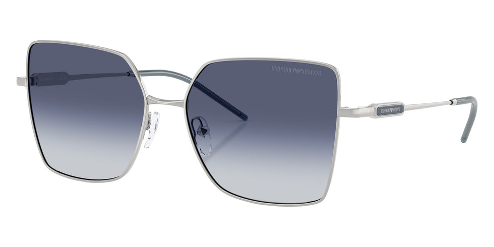 EMPORIO ARMANI EA2179 30158H 56 - Shiny Silver / Gray Gradient Blue #id:ea217930158h_s:106105
