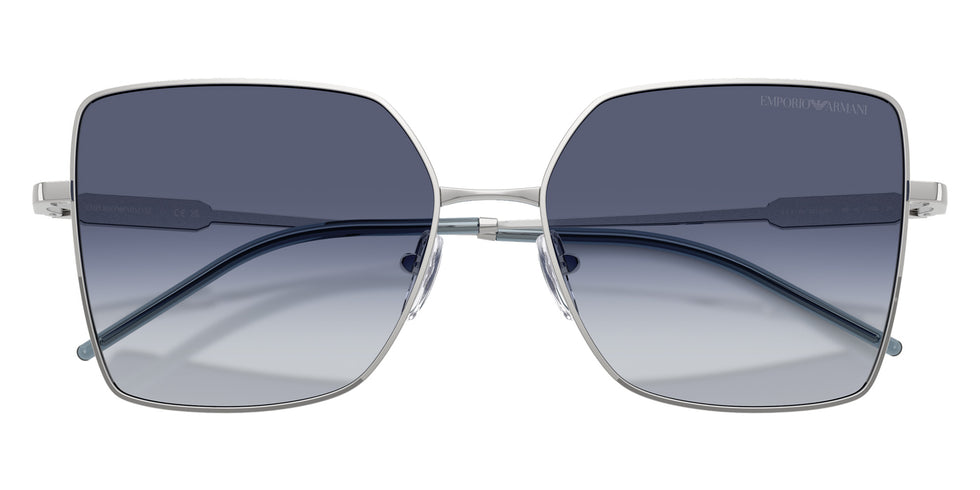 EMPORIO ARMANI EA2179 30158H 56 - Shiny Silver / Gray Gradient Blue #id:ea217930158h_s:106120