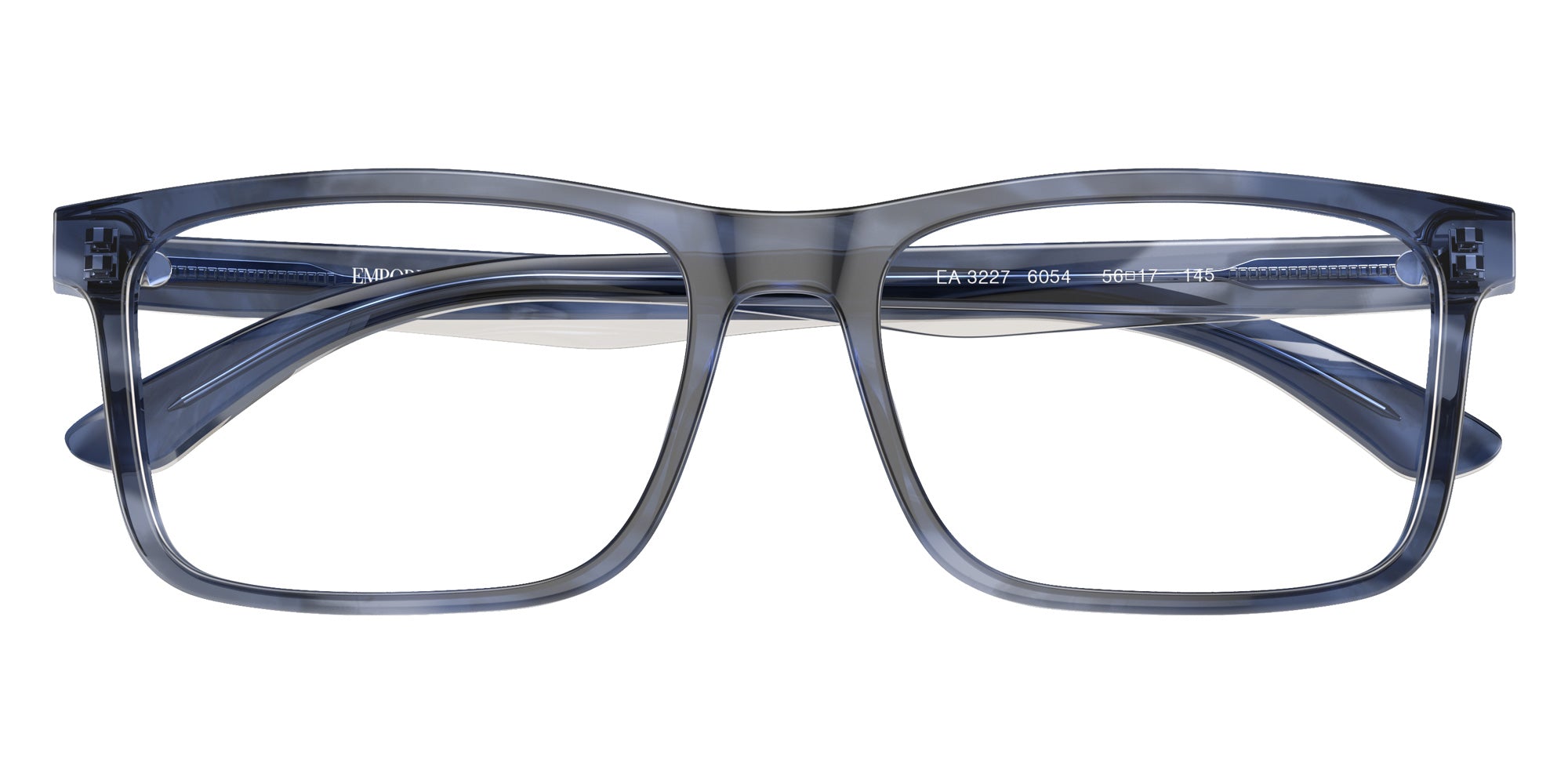 EMPORIO ARMANI EA3227 6054 56 - Shiny Blue/Top Smoke #id:ea32276054_s:100100