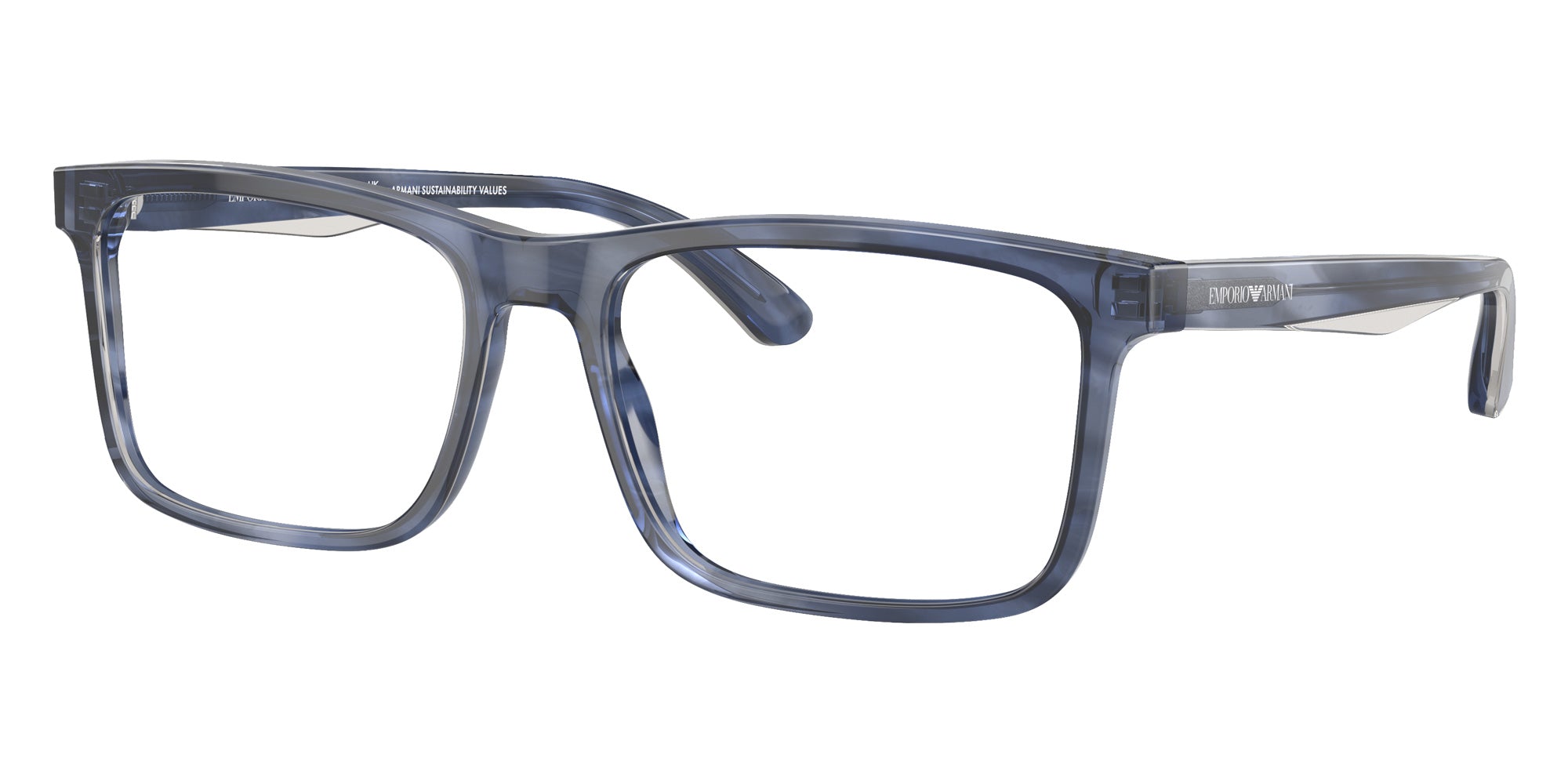 EMPORIO ARMANI EA3227 6054 56 - Shiny Blue/Top Smoke #id:ea32276054_s:100105