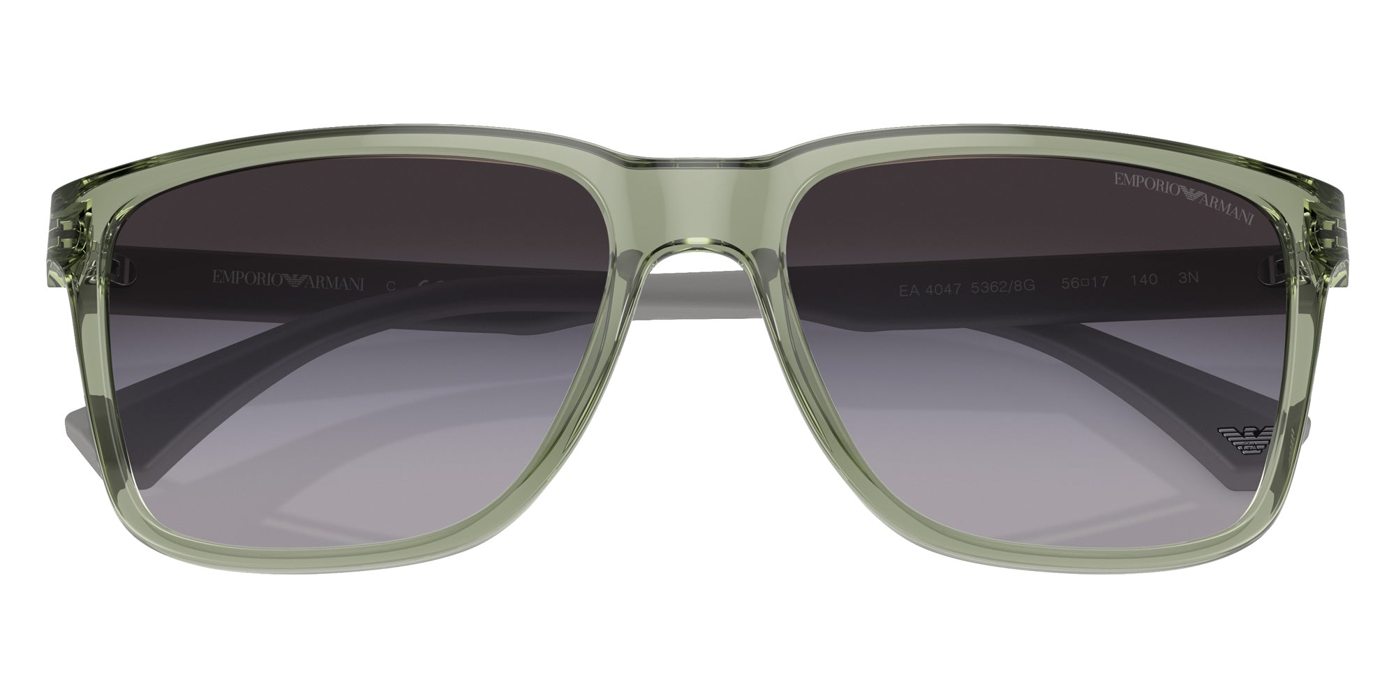 EMPORIO ARMANI EA4047 53628G 56 - Shiny Transparent Green / Gradient Gray #id:ea404753628g_s:100120