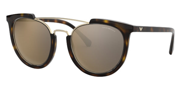 EMPORIO ARMANI EA4122 50265A 53 - Shiny Havana / Mirrored Gold #id:ea412250265a_s:102100