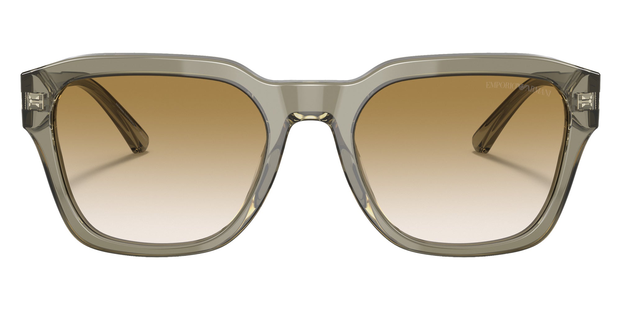 EMPORIO ARMANI EA4175 588413 55 - Shiny Transparent Green / Gradient Brown #id:ea4175588413_s:100100