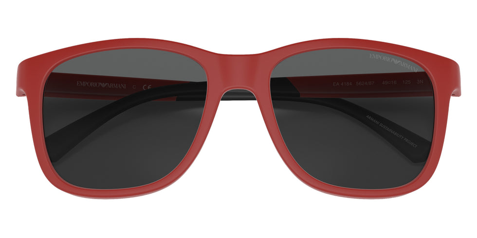 EMPORIO ARMANI EA4184 562487 49 - Matte Red / Dark Gray #id:ea4184562487_s:100120