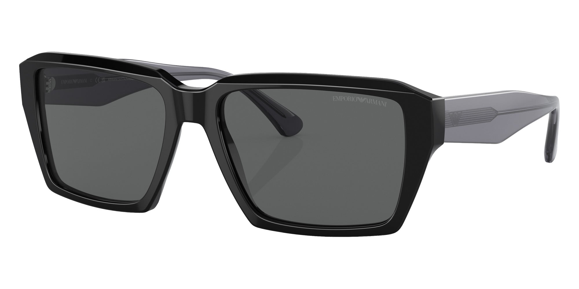 EMPORIO ARMANI EA4186 501787 58 - Shiny Black / Dark Gray #id:ea4186501787_s:100105