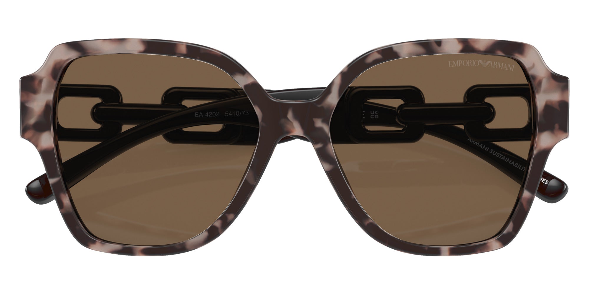 EMPORIO ARMANI EA4202 541073 54 - Shiny Pink Havana / Dark Brown #id:ea4202541073_s:100120