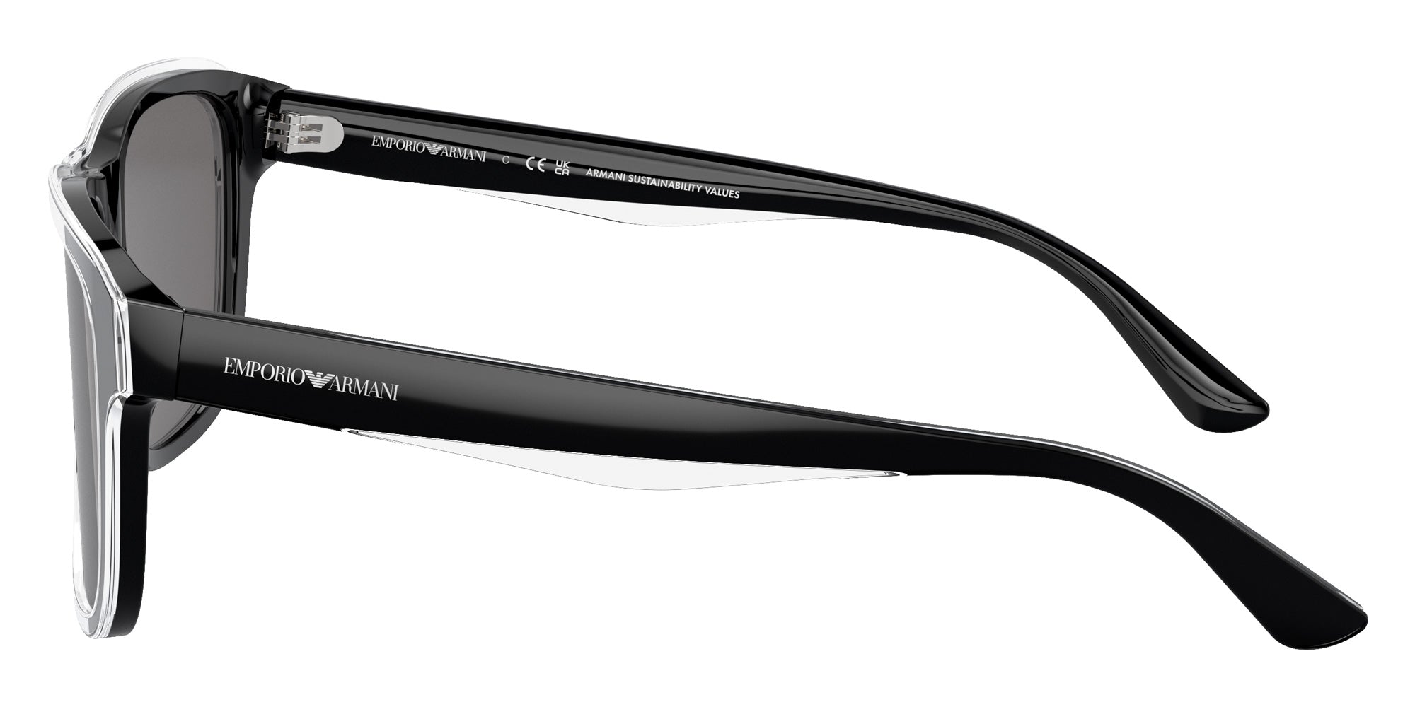 EMPORIO ARMANI EA4208F 605187 57 - Shiny Black/Top Crystal / Dark Gray Polarized #id:ea4208f605187_s:100110