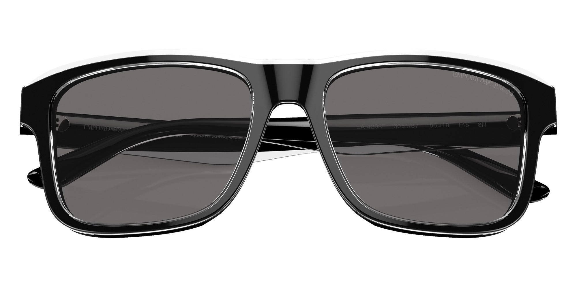 EMPORIO ARMANI EA4208F 605187 57 - Shiny Black/Top Crystal / Dark Gray Polarized #id:ea4208f605187_s:100120