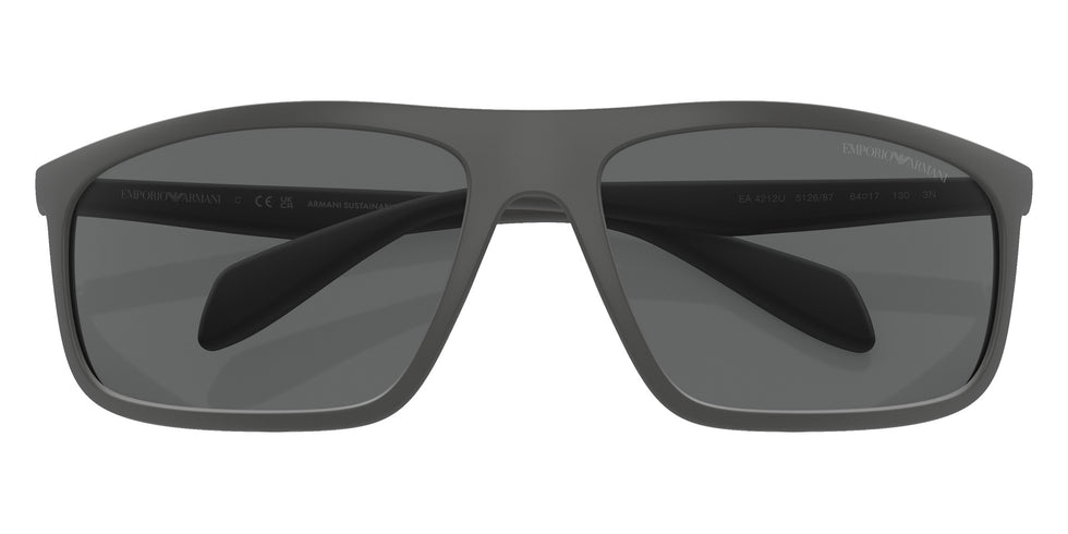 EMPORIO ARMANI EA4212U 512687 64 - Matte Gray/Rubber Brown #id:ea4212u512687_s:100100
