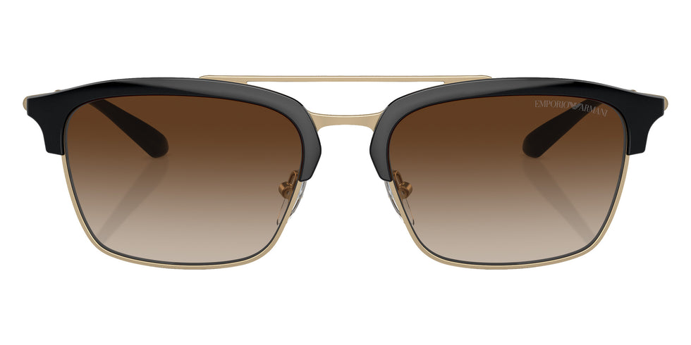 EMPORIO ARMANI EA4228 300213 55 - Shiny Black/Matte Pale Gold / Gradient Brown #id:ea4228300213_s:100100