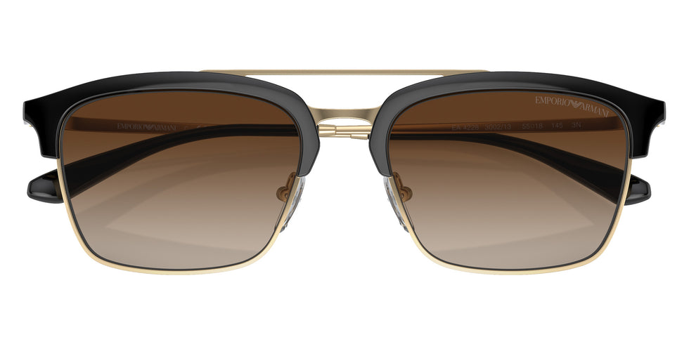EMPORIO ARMANI EA4228 300213 55 - Shiny Black/Matte Pale Gold / Gradient Brown #id:ea4228300213_s:100120