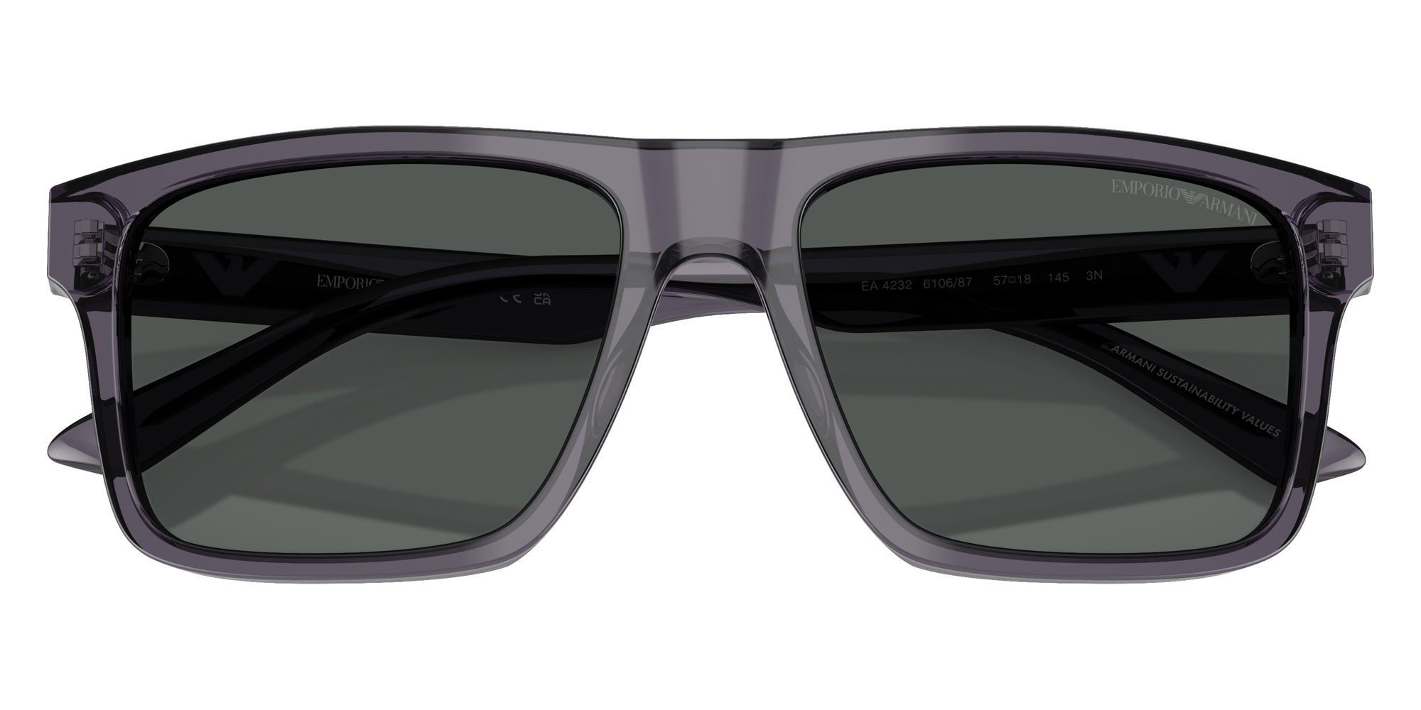 EMPORIO ARMANI EA4232 610687 57 - Transparent Dark Gray / Smoke #id:ea4232610687_s:100120