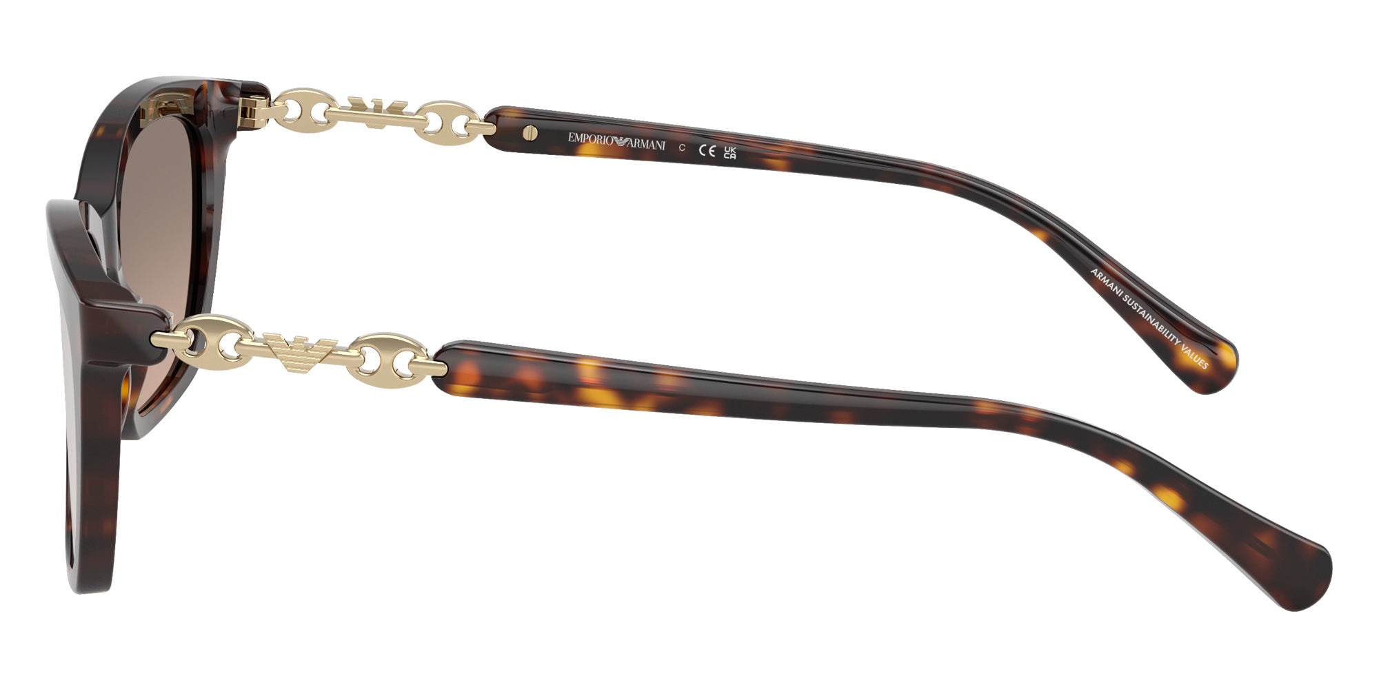 EMPORIO ARMANI EA4238 50266I 54 - Shiny Havana / Brown Grad Gray Mirrored Silver #id:ea423850266i_s:100110