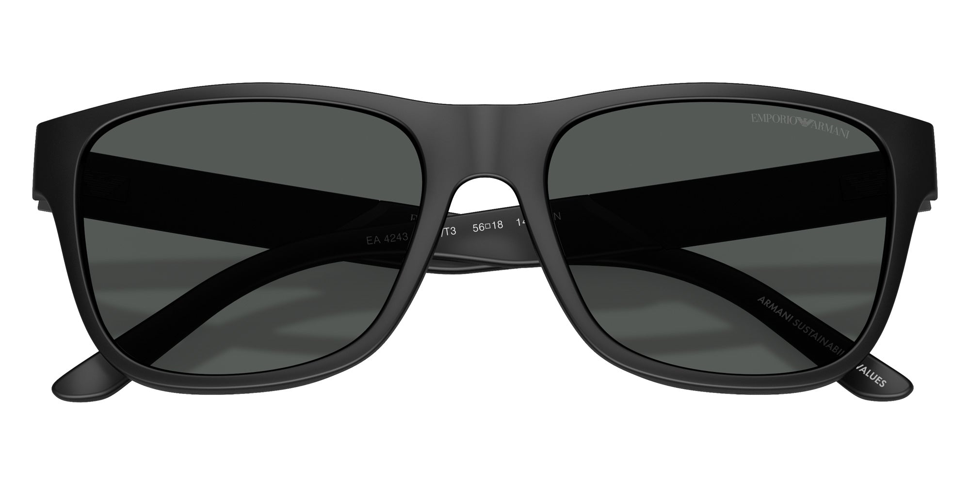 EMPORIO ARMANI EA4243 5001T3 56 - Matte Black / Dark Gray #id:ea42435001t3_s:100120