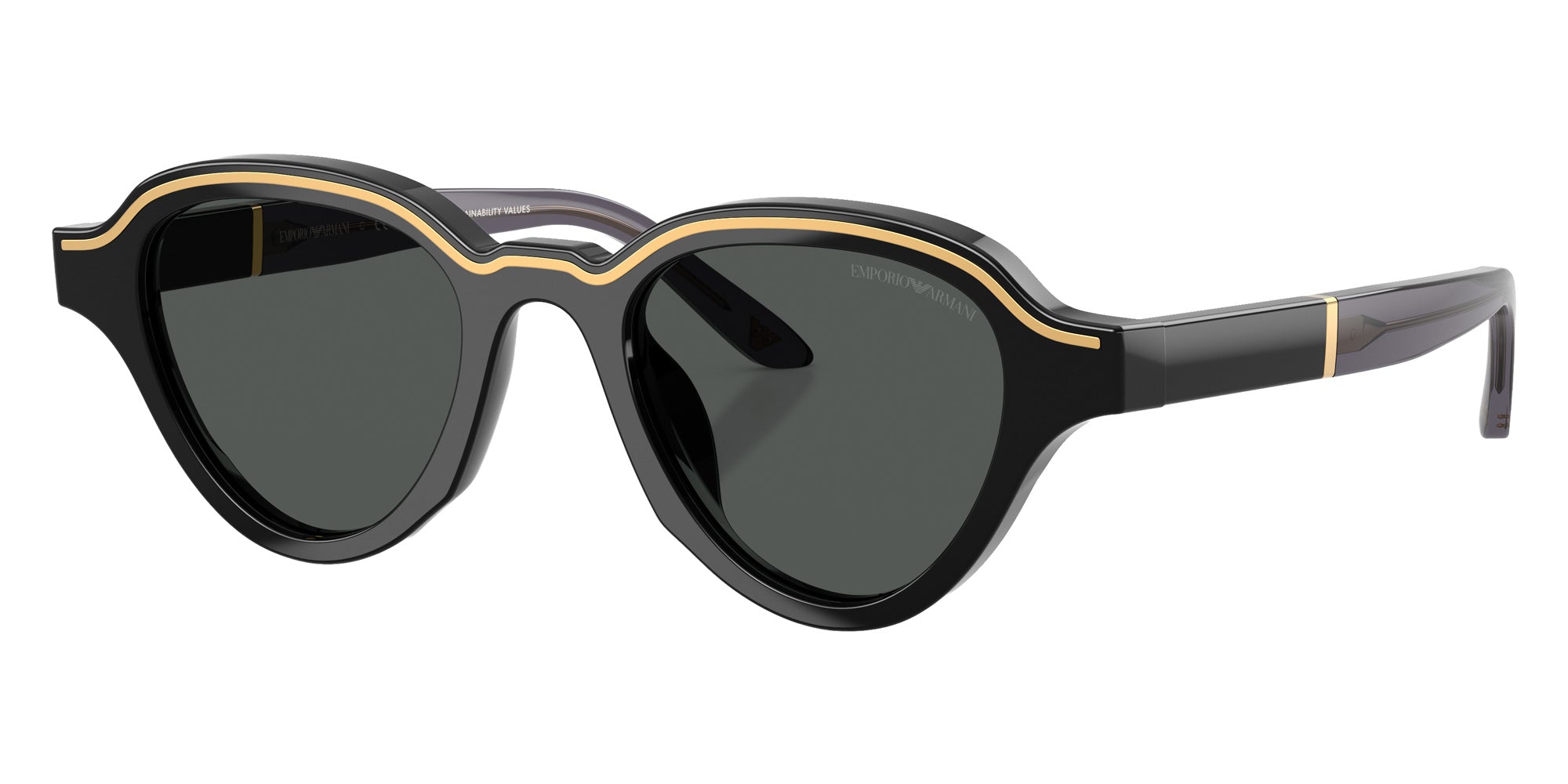 EMPORIO ARMANI EA4264U 501787 47 - Shiny Black / Dark Gray #id:ea4264u501787_s:102105
