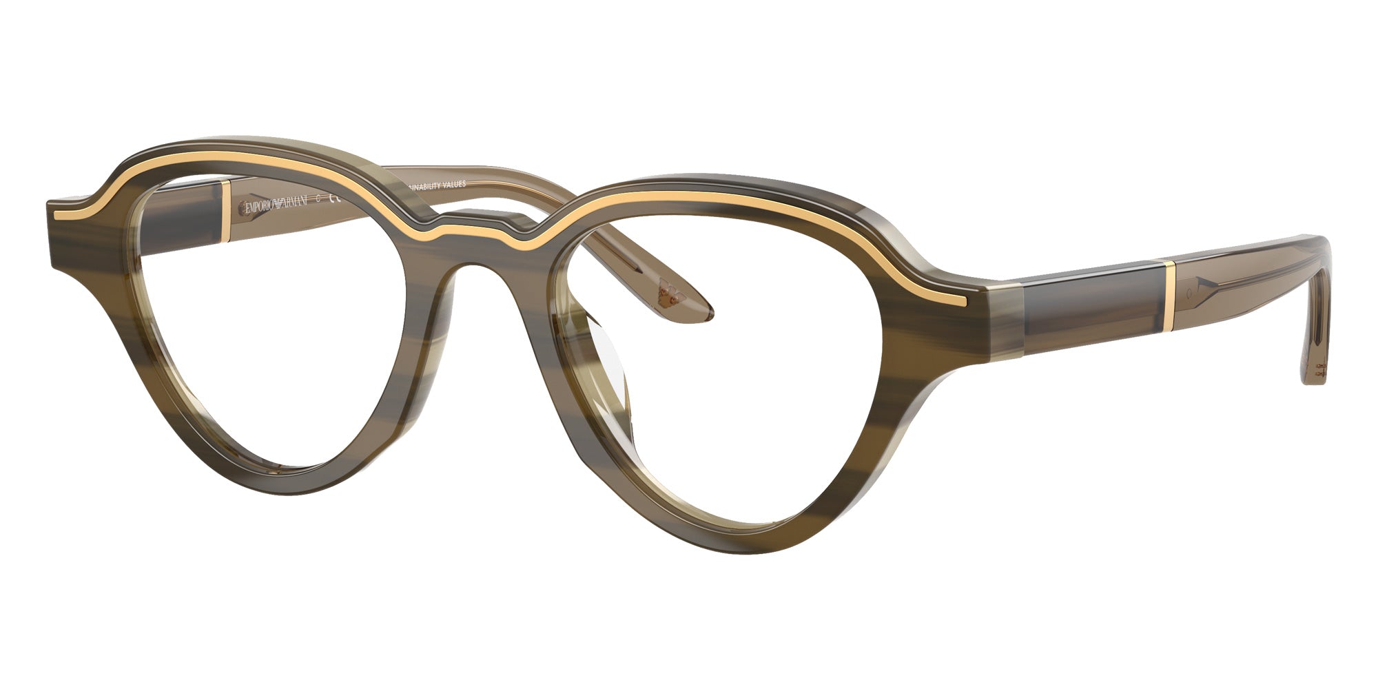 EMPORIO ARMANI EA4264U 63381W 47 - Brown on Striped Beige #id:ea4264u63381w_s:104105