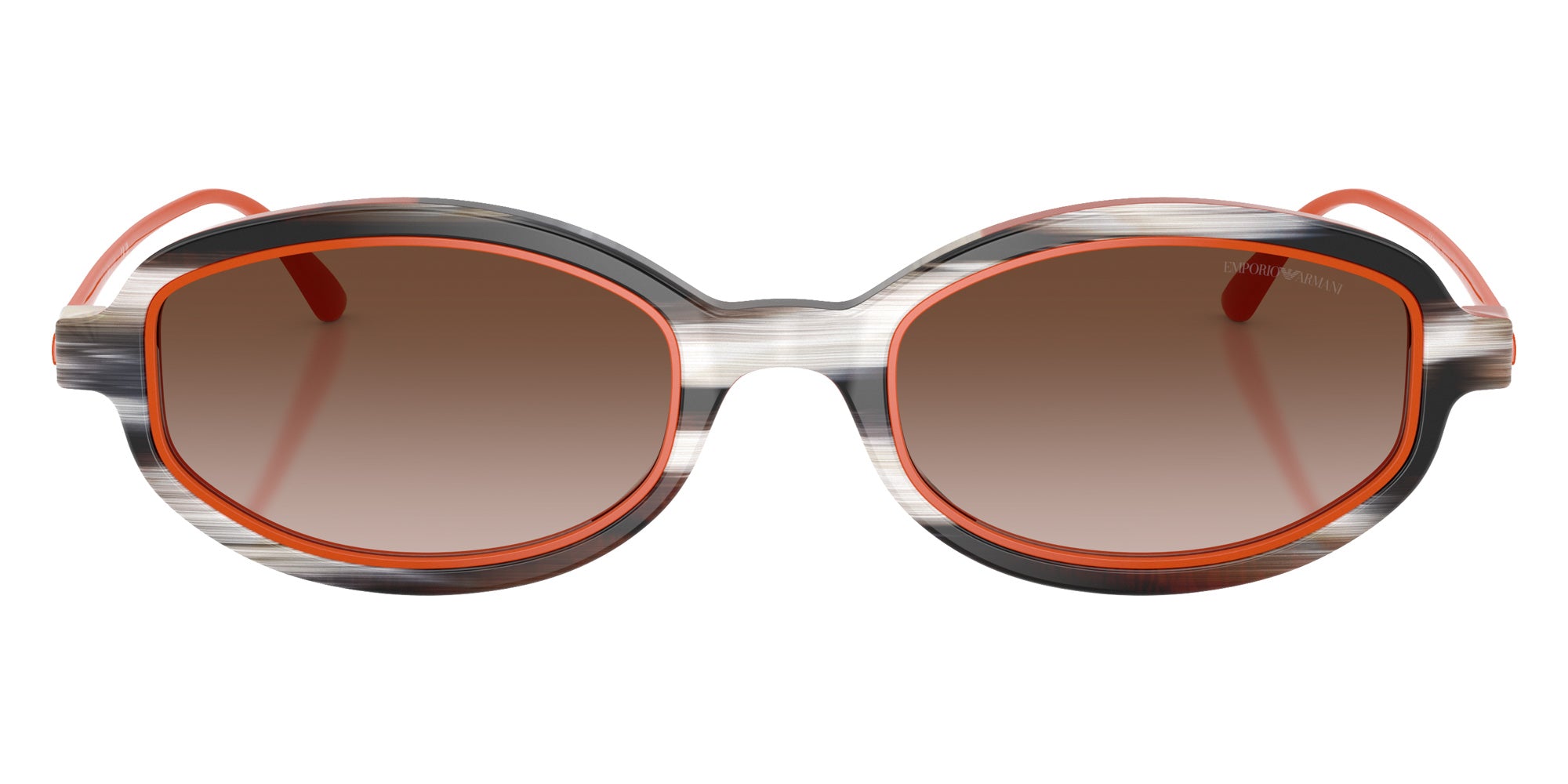 EMPORIO ARMANI EA4276U 642613 49 - Shiny Striped Beige/Orange #id:ea4276u642613_s:102120