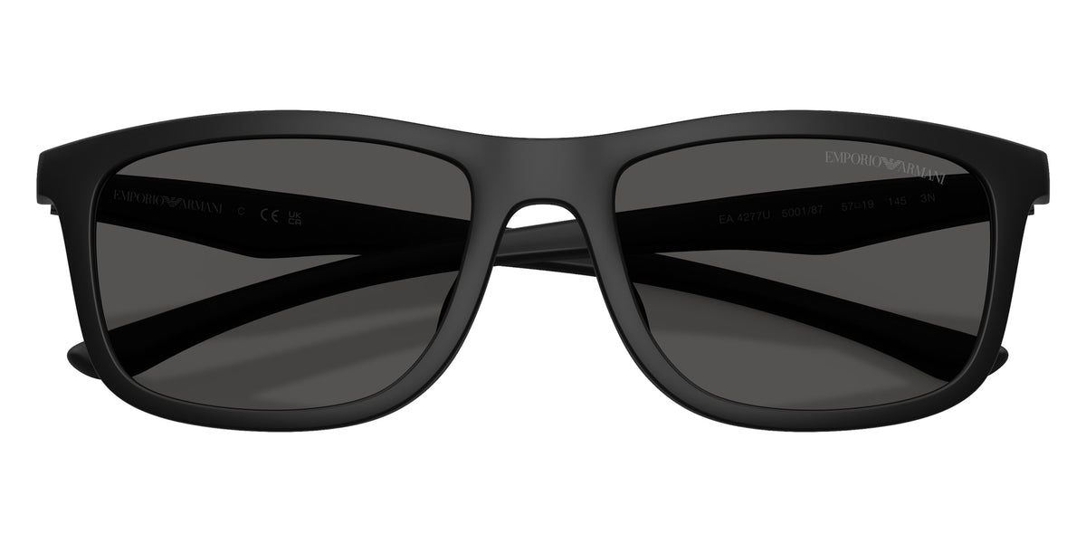 EMPORIO ARMANI EA4277U 500187 57 - Matte Black/Black Rubber / Dark Gray #id:ea4277u500187_s:100120