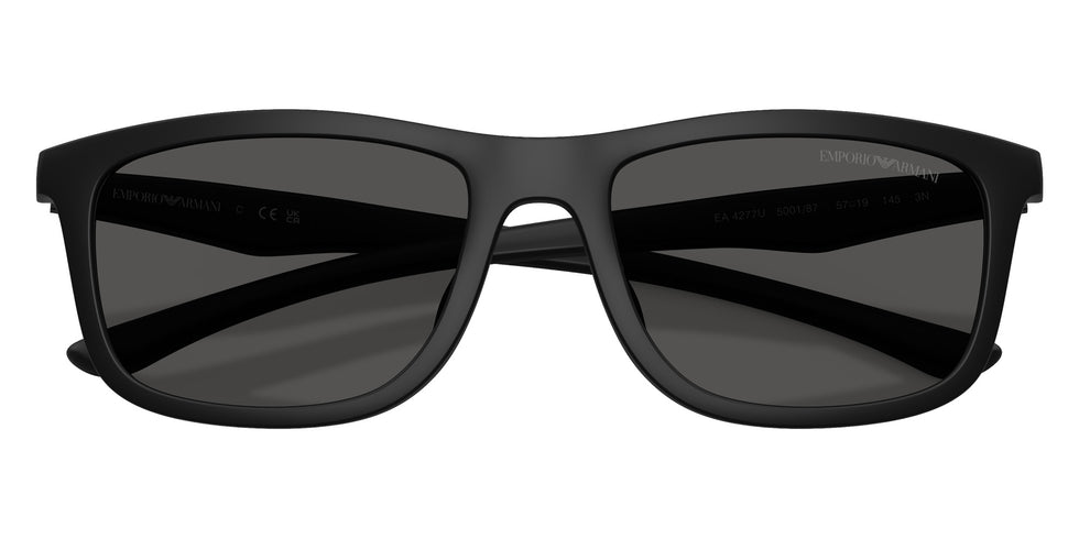 EMPORIO ARMANI EA4277U 500187 57 - Matte Black/Black Rubber / Dark Gray #id:ea4277u500187_s:100120