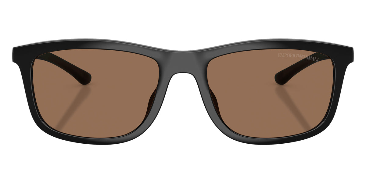 EMPORIO ARMANI EA4277U 501773 57 - Shiny Black/Brown Rubber / Dark Brown #id:ea4277u501773_s:102100
