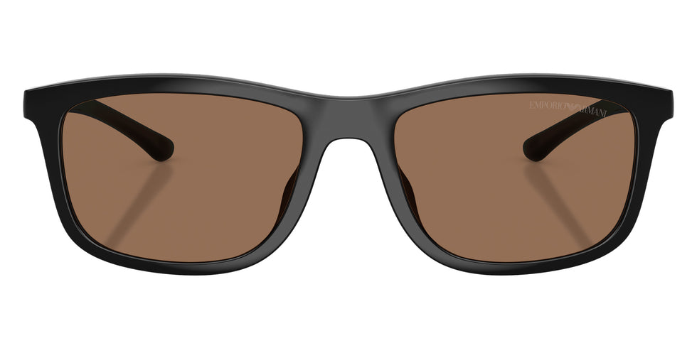EMPORIO ARMANI EA4277U 501773 57 - Shiny Black/Brown Rubber / Dark Brown #id:ea4277u501773_s:102100