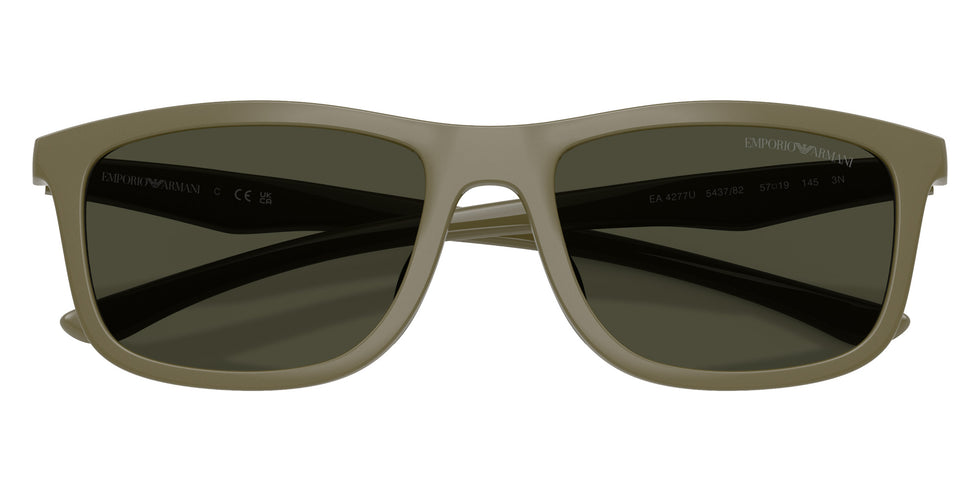 EMPORIO ARMANI EA4277U 543782 57 - Shiny Light Brown/Brown Rubber / Dark Green #id:ea4277u543782_s:106120