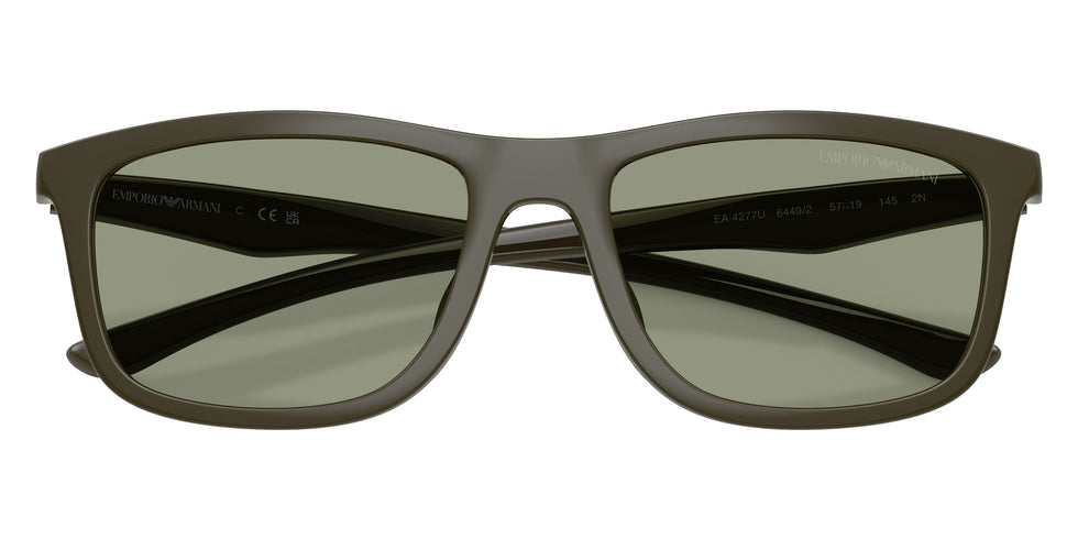 EMPORIO ARMANI EA4277U 6449/2 57 - Shiny Green/Green Rubber / Green #id:ea4277u64492_s:110120